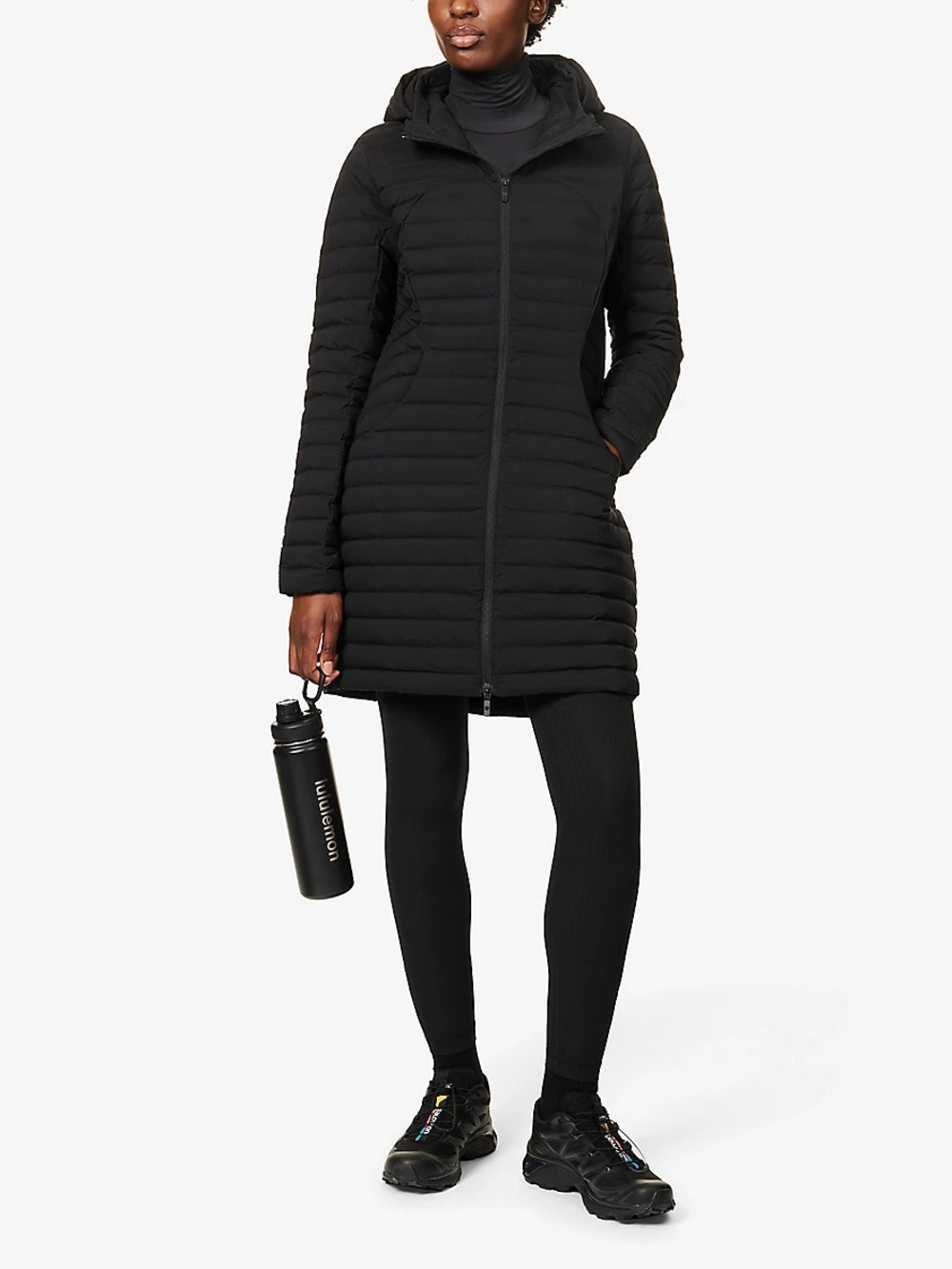 Lululemon Black Pack It Down Long Down Filled Jacket